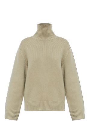 Wool Turtleneck Sweater with Straight Cut