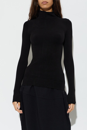 TOTEME Black Fitted Turtleneck Top