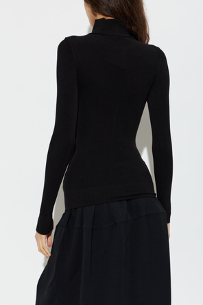 TOTEME Black Fitted Turtleneck Top