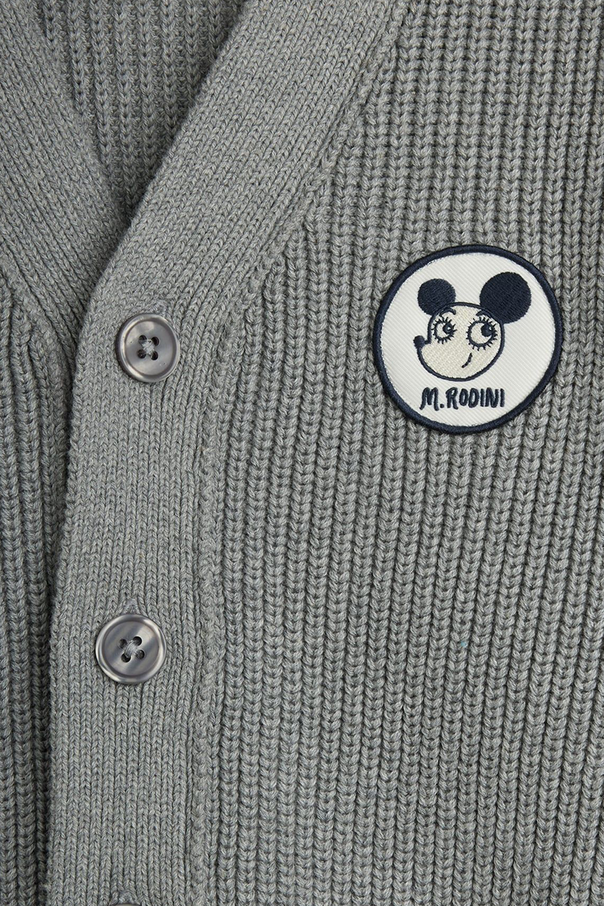 Mini Rodini Cardigan cu aplicație logo