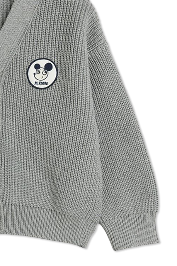 Mini Rodini Cardigan cu aplicație logo