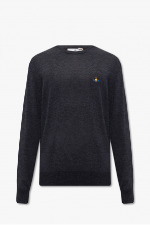 Wełniany sweter z logo od Vivienne Westwood
