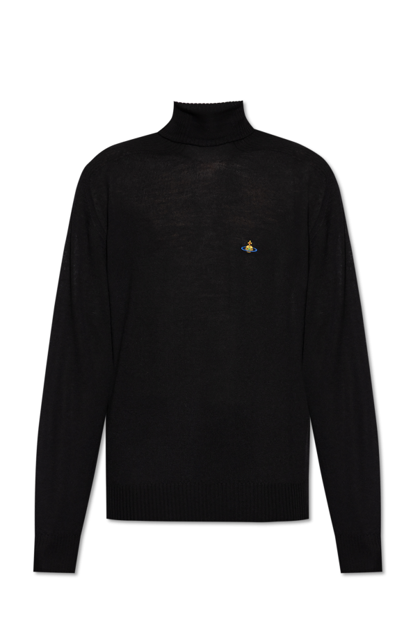Wool turtleneck with embroidered logo od Vivienne Westwood