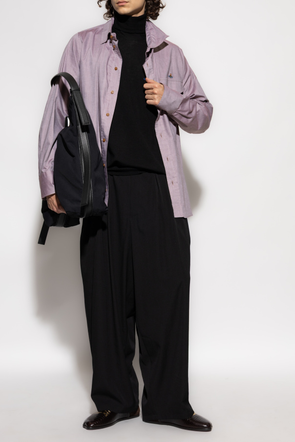 Vivienne Westwood Jersey de lana de cuello vuelto con logo bordado