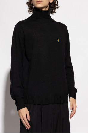 Vivienne Westwood Jersey de lana de cuello vuelto con logo bordado