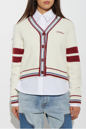 Off-White Cardigan with embroidered logo