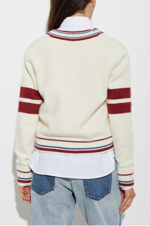 Off-White Cardigan with embroidered logo