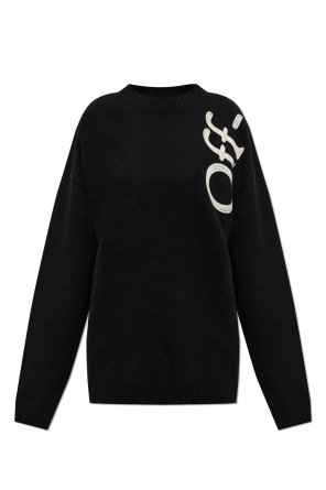 Wool sweater with logo