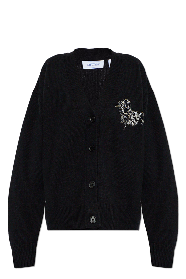 Cardigan with decorative embroidery od Off-White
