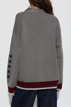 Off-White Cardigan din lână cu buzunare