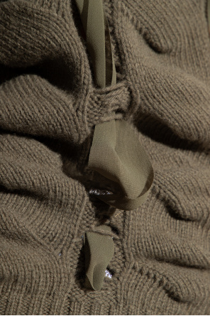 Blumarine Wool sweater with decorative ribbons