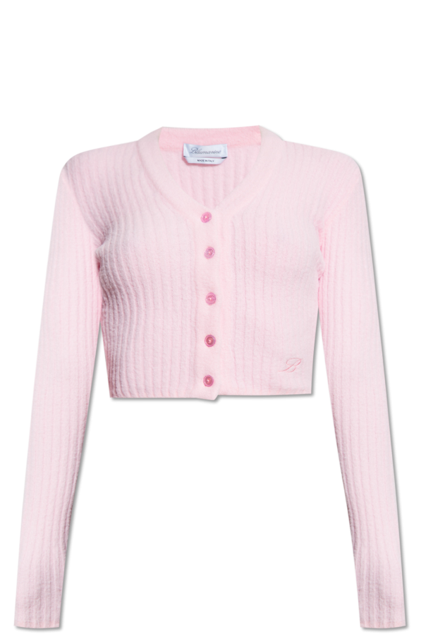 Blumarine Short cardigan with a logo