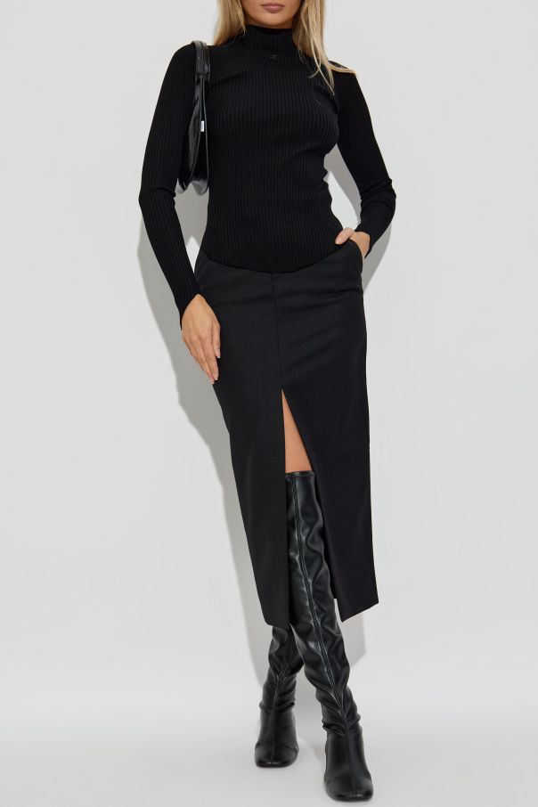 Courrèges Rollkragenpullover mit Logo