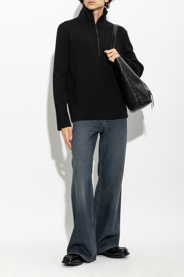 Courrèges Wollpullover mit Stehkragen