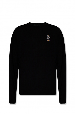 Ea7 Emporio armani dzianinowe logo-patch zipped hoodie