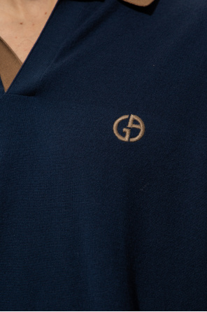 Giorgio Armani Long-sleeved polo barbour shirt