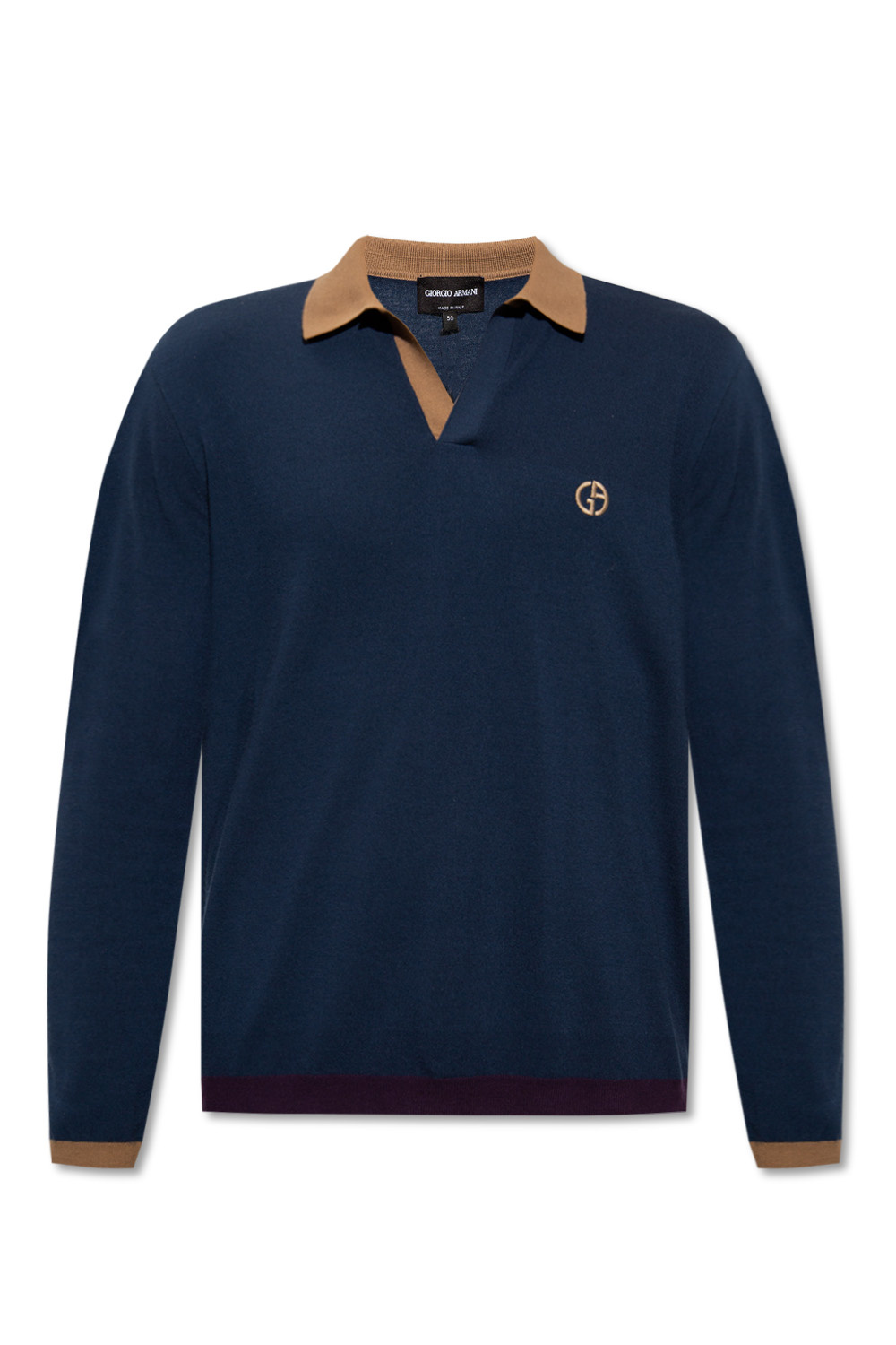 Giorgio Armani Polo Ralph Lauren Piqué poloshirt van gerecycled polyester met speler-logo in rood