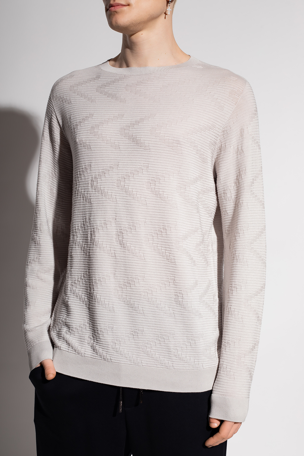 Giorgio knitted armani Ribbed sweater