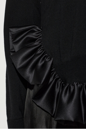 Comme des Garçons Noir Kei Ninomiya Wool cardigan with ruffle