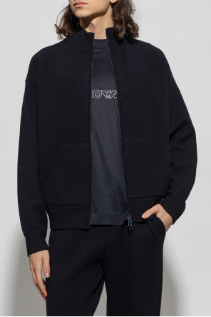 Emporio Armani Wool sweatshirt with standing collar