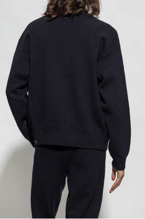 Emporio Armani Wool sweatshirt with standing collar