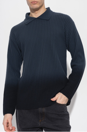 Giorgio Armani Wełniany sweter z kołnierzem