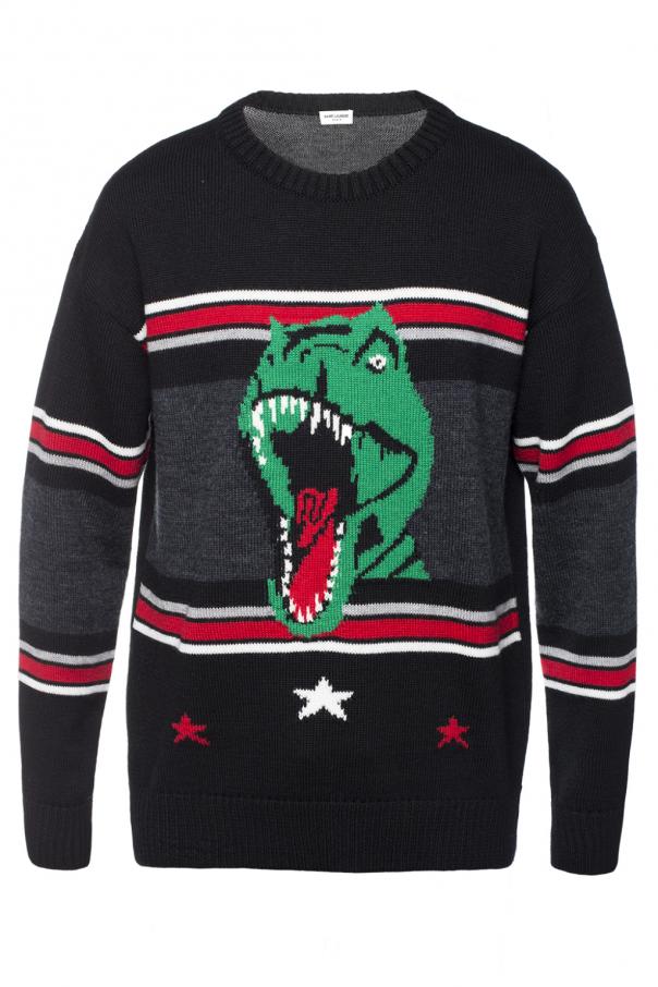 saint laurent dinosaur t shirt