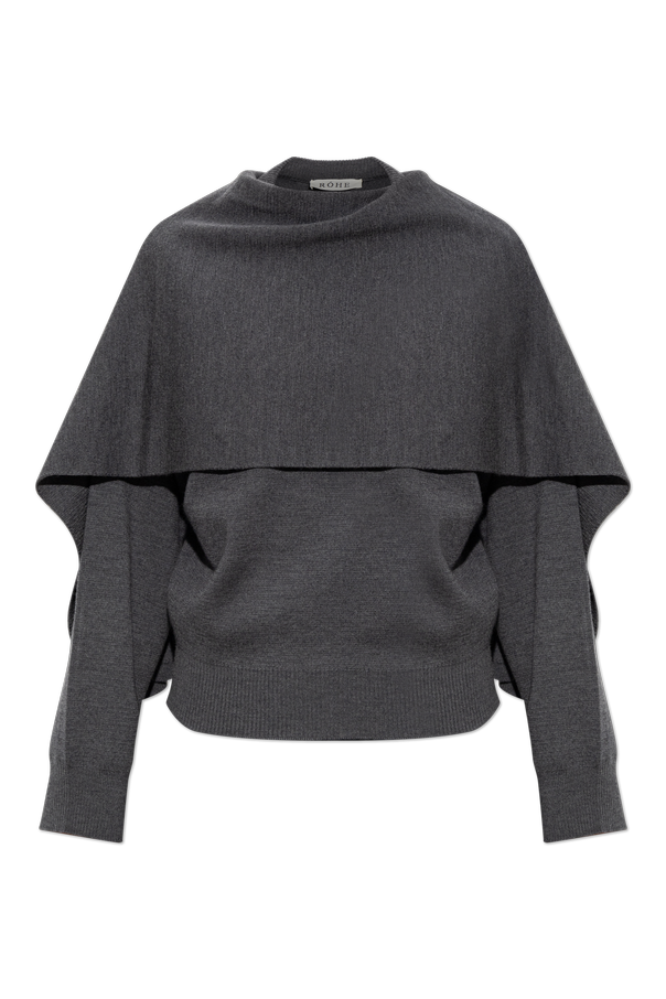 Wool sweater with scarf od RÓHE