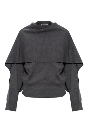 Wollpullover mit Schal