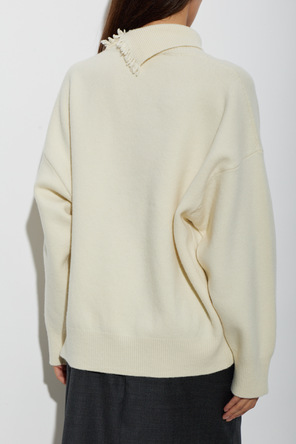RÓHE Wool turtleneck with fringes