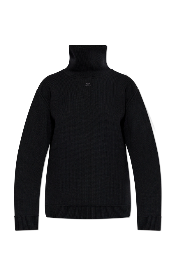 Courrèges Turtleneck with embroidered logo