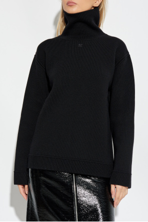 Courrèges Turtleneck with embroidered logo