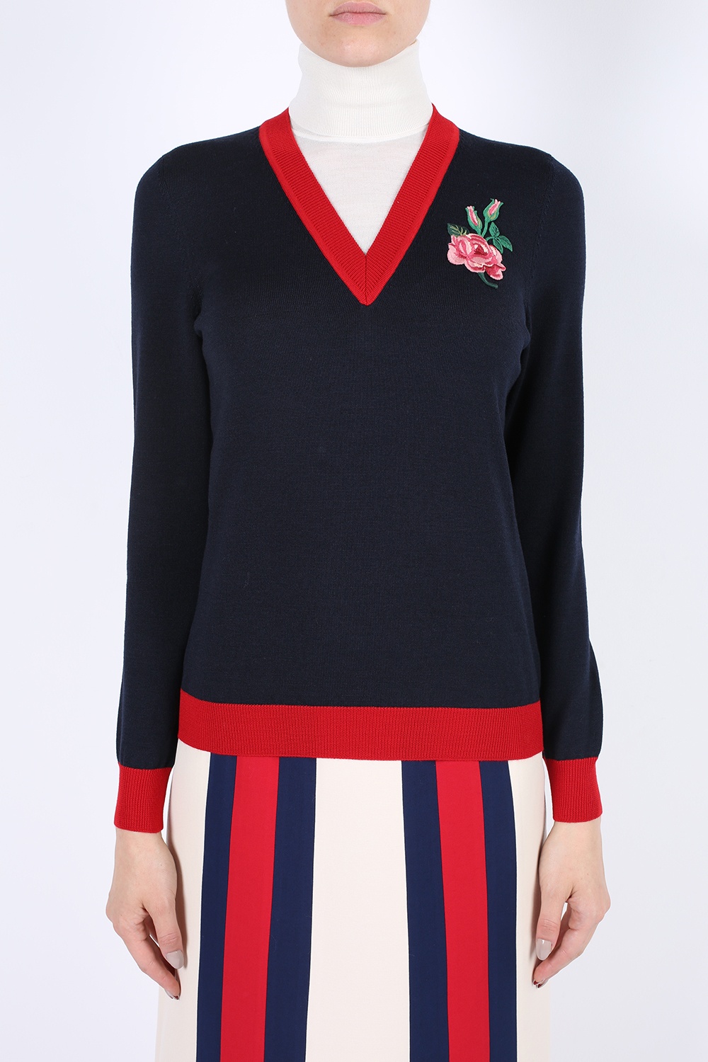 Gucci Embroidered turtleneck sweater 