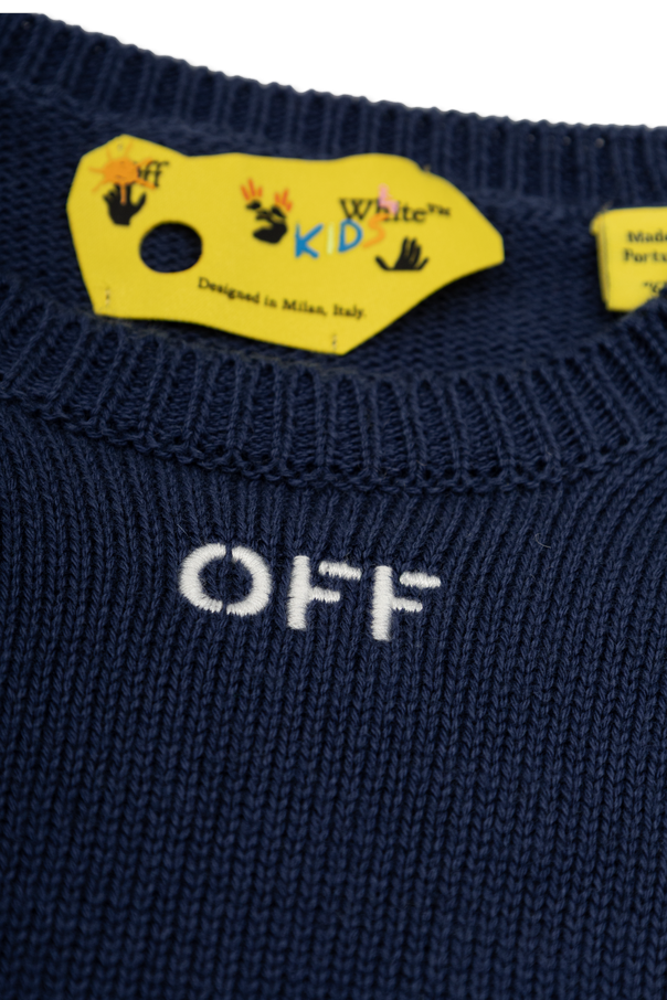 Off-White Kids Suéter con logo bordado