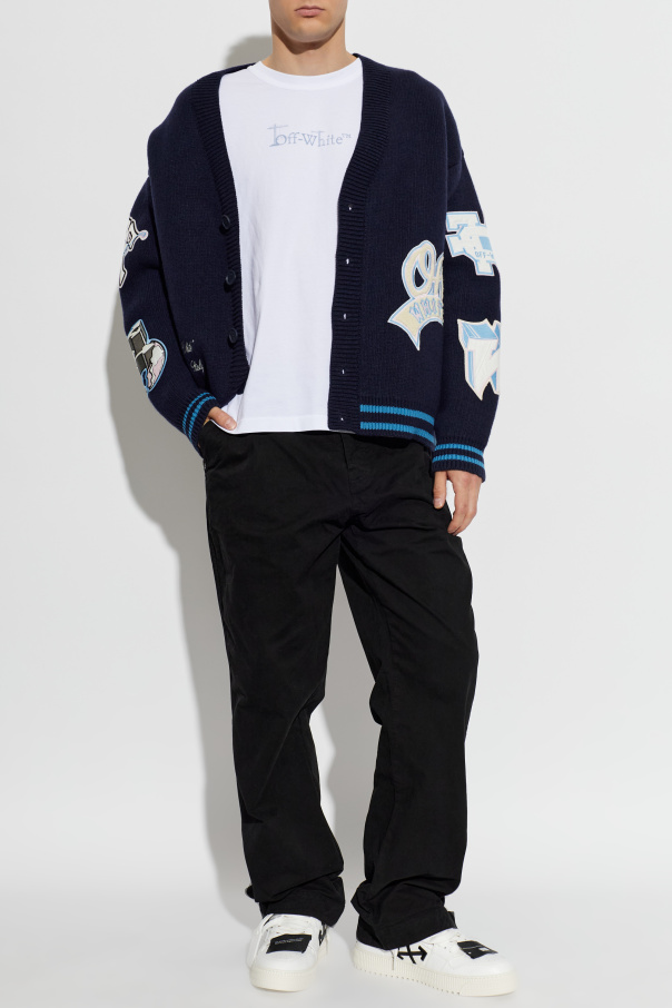 Off-White Wełniany kardigan