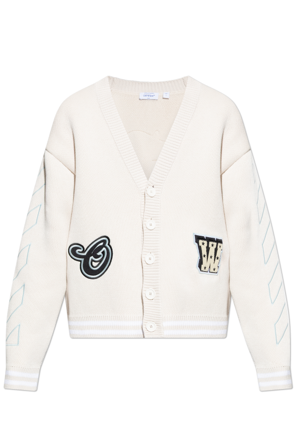 Off-White Kardigan z naszywkami