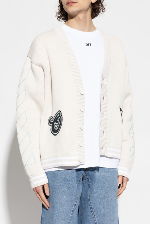 Off-White Kardigan z naszywkami