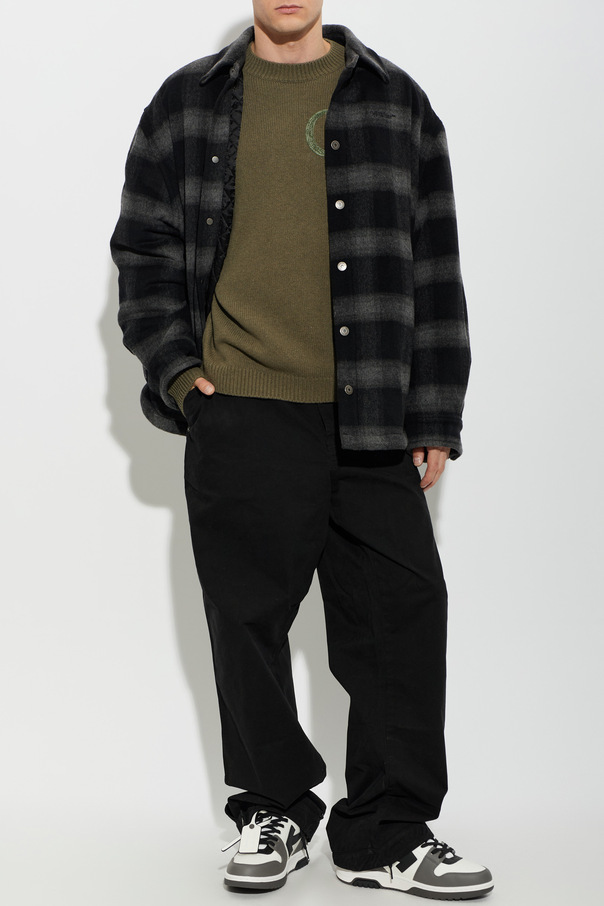 Off-White Sweater with velvet logo