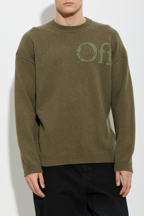 Off-White Sweater with velvet logo