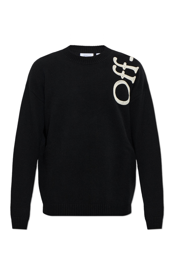Sweater with a velvet logo od Off-White