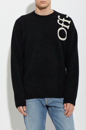 Off-White Sweater with a velvet logo
