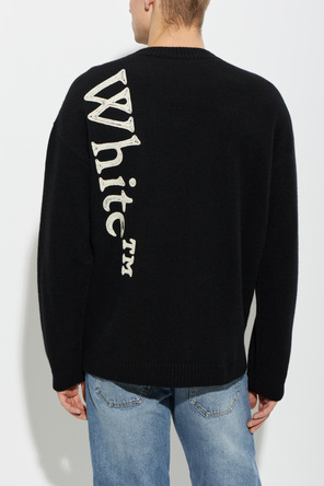 Off-White Sweater with a velvet logo