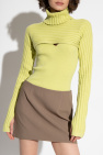 HERSKIND GREEN ‘Nynne’ cropped turtleneck sweater
