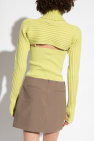 HERSKIND GREEN ‘Nynne’ cropped turtleneck sweater