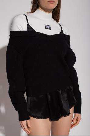 T by Alexander Wang Short sweater with V-neck