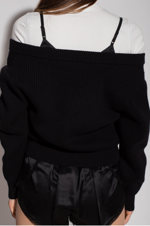 T by Alexander Wang Short sweater with V-neck