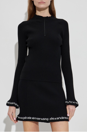 Alexander Wang Top o dopasowanym kroju zew stójką