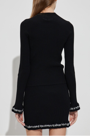 Alexander Wang Top o dopasowanym kroju zew stójką