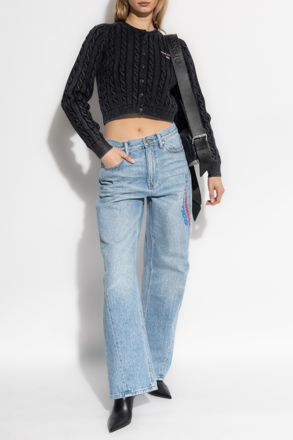 T by Alexander Wang Cardigan with decorative knit