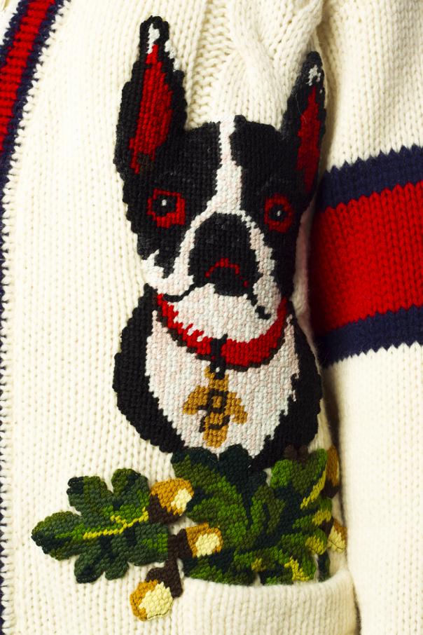 gucci dog cardigan